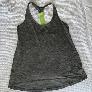 gray racerback tank top